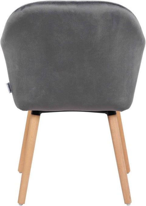 Rootz Velvet Eetkamerstoelenset - Ergonomische stoel - Stijlvolle zitting - Comfortabel, duurzaam, eenvoudige montage - Fluweel, massief hout, metaal - 81 cm x 40 cm x 44 cm