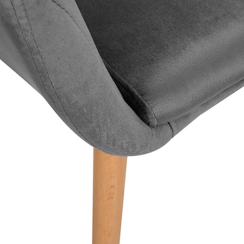 Rootz Velvet Dining Chair Set - Ergonomic Chair - Stylish Seating - Comfortable, Durable, Easy Assembly - Velvet, Solid Wood, Metal - 81cm x 40cm x 44cm