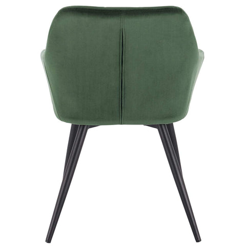 Rootz Velvet Dining Chair - Kitchen Chair - Upholstered Chair - High-Density Foam - Stable Metal Legs - 49cm x 43cm x 81cm