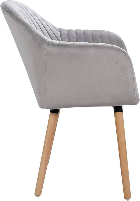 Rootz Velvet Dining Chair - Ergonomic Chair - Stylish Seating - Comfortable, Durable, Easy Assembly - 81cm x 40cm x 44cm