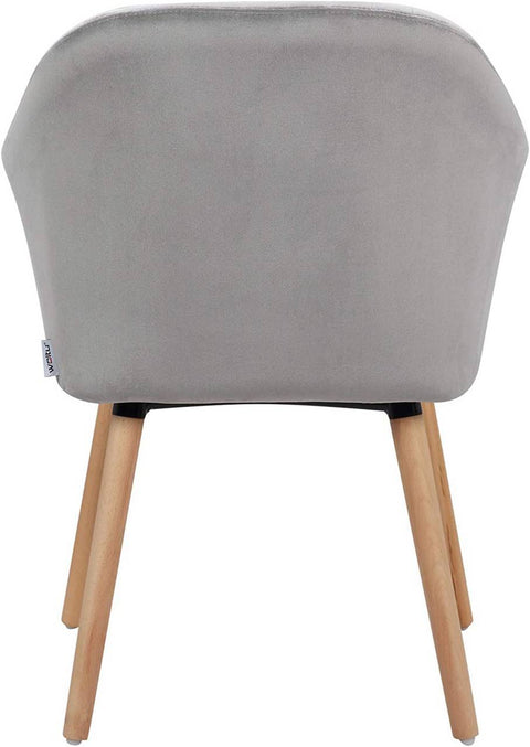 Rootz Velvet Dining Chair - Ergonomic Chair - Stylish Seating - Comfortable, Durable, Easy Assembly - 81cm x 40cm x 44cm