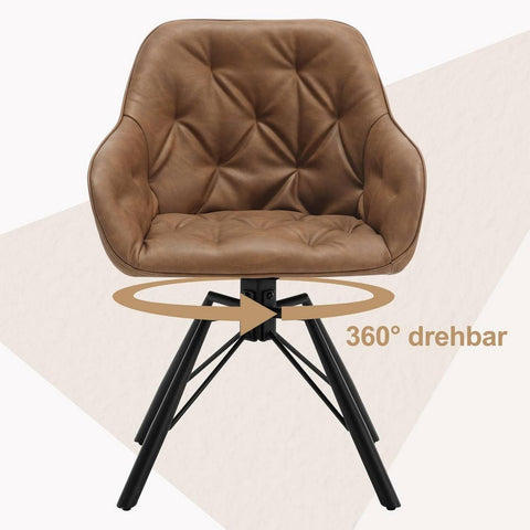 Rootz Dining Chair - Kitchen Chair - Swivel Chair - Ergonomic Design - 57.5cm x 82.5cm x 53cm