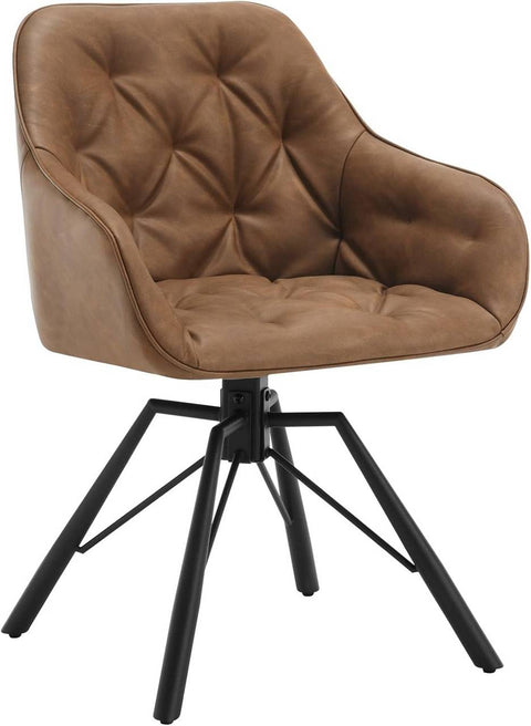 Rootz Dining Chair - Kitchen Chair - Swivel Armchair - Comfortable Seating - 57.5cm x 82.5cm x 53cm