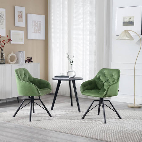 Rootz Dining Chair - Kitchen Chair - Swivel Armchair - Comfortable Seating - 57.5cm x 82.5cm x 53cm