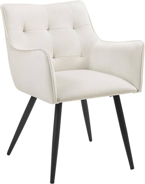 Rootz Velvet Dining Chair - Elegant Chair - Comfortable Seating - High-Density Foam - Ergonomic Design - Stable Metal Frame - 57cm x 80cm x 57cm