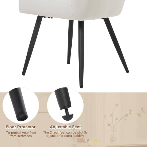 Rootz Velvet Dining Chair - Elegant Chair - Comfortable Seating - High-Density Foam - Ergonomic Design - Stable Metal Frame - 57cm x 80cm x 57cm