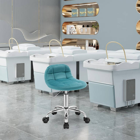 Rootz Velvet Office Stool - Bureaustoel - Verstelbare draaistoel - Stijlvol, comfortabel, ergonomisch - 56,5-68 cm x 38 cm x 31 cm