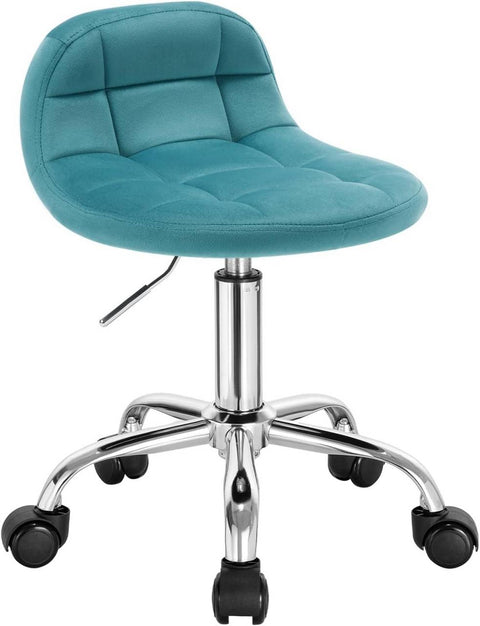 Rootz Velvet Office Stool - Bureaustoel - Verstelbare draaistoel - Stijlvol, comfortabel, ergonomisch - 56,5-68 cm x 38 cm x 31 cm
