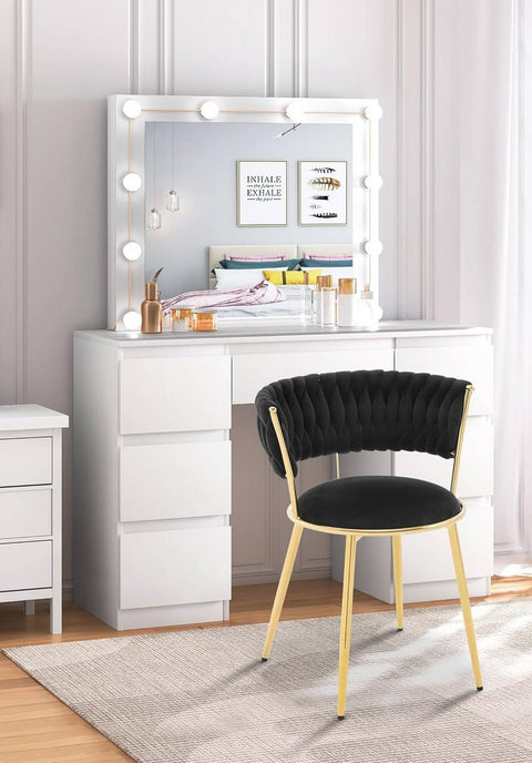 Rootz 4-Piece Set Dining Chair - Kitchen Chair - Velvet Upholstery - Ergonomic Comfort - 56.5cm x 74.5cm x 53cm