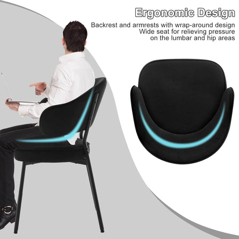Rootz Dining Chair - Velvet Seat - Metal Frame - Ergonomic Design - 54cm x 83.5cm x 52cm - Modern Style - Comfortable - Sturdy