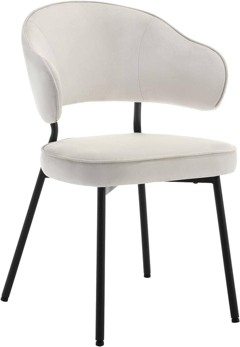 Rootz Velvet Dining Chair - Kitchen Chair - Comfortable Seating - Robust Metal Frame - Ergonomic Design - 54cm x 83.5cm x 52cm