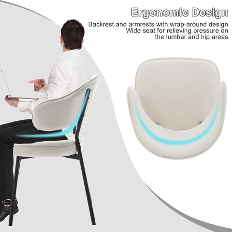 Rootz Dining Chair - Kitchen Chair - Velvet Upholstered Chair - High-Density Foam - 54cm x 83.5cm x 52cm