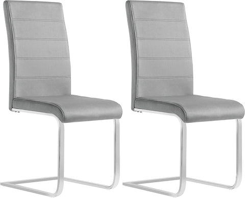 Rootz Swing Chair Set of 2 - Dining Chairs - Ergonomic Seating - Velvet Cover, Stable Metal Frame, Floor Protection - 41cm x 100cm x 55.5cm