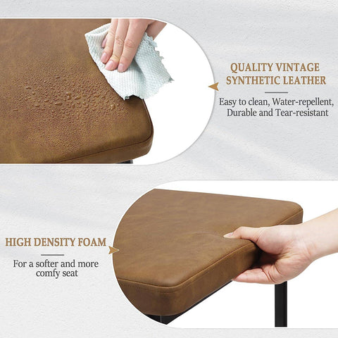 Rootz Dining Chairs Set of 4 - Kitchen Chairs - Faux Leather Chairs - Comfortable Seating - Ergonomic Back Support - Durable Metal Legs - 42cm x 94.5cm x 59cm