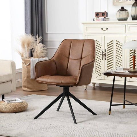 Rootz Dining Chair Set 6 Pack - Swivel Chair - Padded Seat - Robust Metal Legs - Versatile Use - 58cm x 86cm x 63.5cm