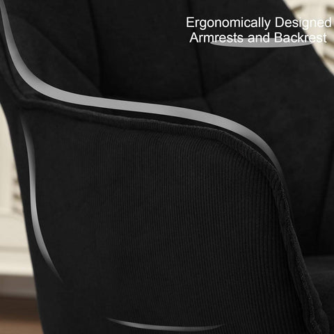 Rootz Dining Chair - Swivel Chair - Padded Seat - Robust Metal Legs - 58cm x 86cm x 63.5cm - Dark Gray/Black - Modern Style