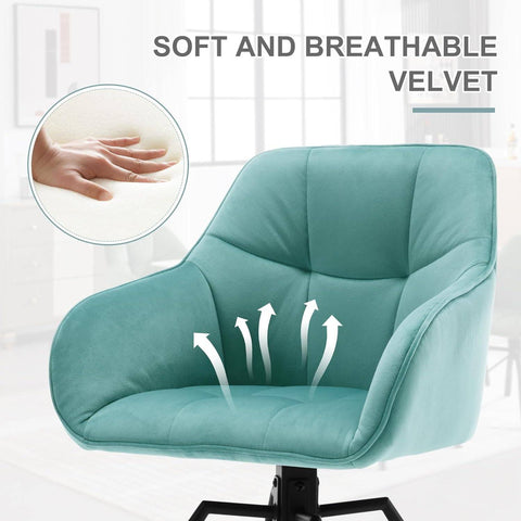Rootz Swivel Dining Chair - Velvet Chair - Upholstered Chair - Ergonomic Design - 58.5cm x 82.5cm x 54.5cm