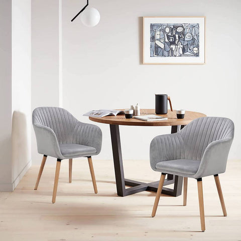 Rootz Velvet Dining Chair - Ergonomic Chair - Stylish Seating - Comfortable, Durable, Easy Assembly - 81cm x 40cm x 44cm