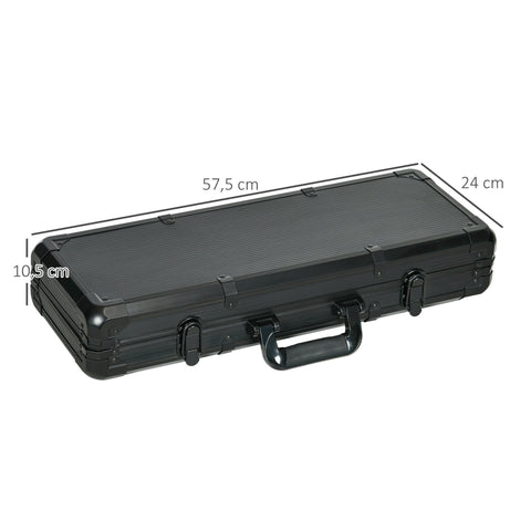 Rootz Poker Case Pokerset - Professional Set - Gambling Kit - 500 Chips - Aluminum Case - 57.5cm x 24cm x 10.5cm