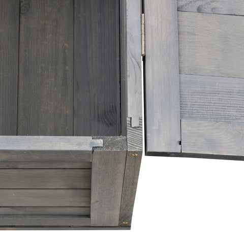 Rootz Turtle Habitat Enclosure - Cage - Small Animal House - Privacy & Security - 91cm x 60.5cm x 32cm - Solid Wood Grey