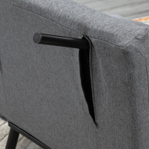 Rootz Folding Bed - Versatile Sofa Bed - Reclining Backrest - Steel Frame - Linen Look - 75cm x 70cm x 75cm (Sofa) / 180cm x 75cm x 25cm (Bed)