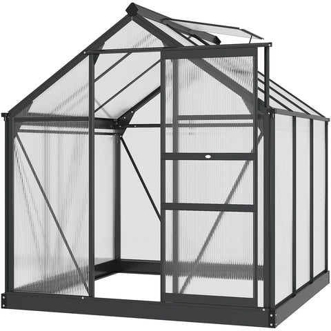 Rootz Polycarbonate Greenhouse - Winter Greenhouse - Garden Shelter - UV Resistant - 190 x 192 x 201 cm