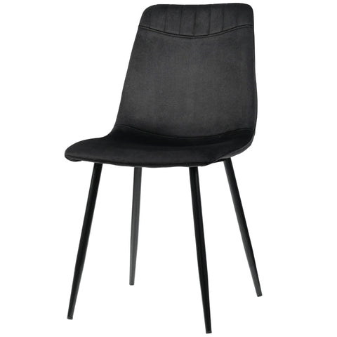 Rootz Elegant Dining Chairs Set - Velvet Look - Modern Seating - Ergonomic Comfort - 43L x 40W x 86H cm