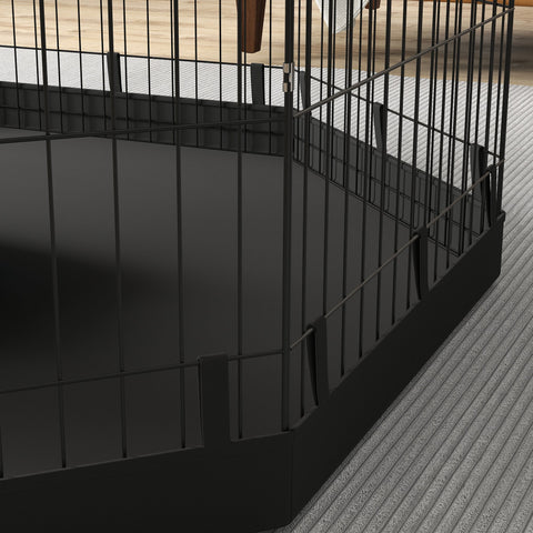 Rootz Puppy Run - Dog Enclosure - Pet Playpen - Waterproof Groundsheet - Ø159cm x 76cm - 8 Panels - Mesh & Tarpaulin Roof