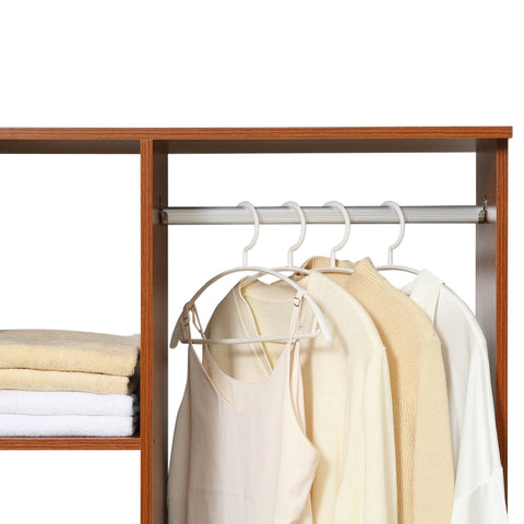 Rootz Mobile Wardrobe - Rolling Closet - Portable Wardrobe - Ample Storage - Easy Mobility - Durable Design - 80cm x 40cm x 128cm