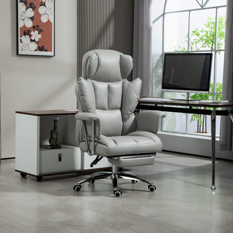 Rootz Ergonomic Office Chair - Desk Chair - Computer Chair - Adjustable Comfort - 74L x 65W x 120-128H cm -  Grey