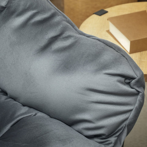 Rootz Modern Akzentstuhl Upholstered Chair - Velvet Armchair - Steel Frame Chair - Luxurious Comfort - 80cm x 78cm x 100cm