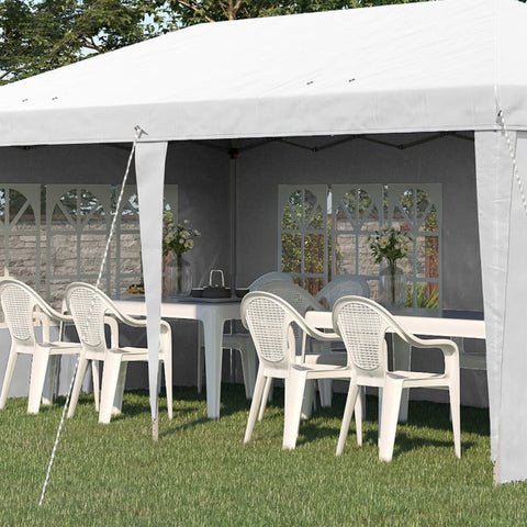 Rootz 3x6m Folding Gazebo - Party Tent - Removable Sidewalls - Sturdy Steel Frame - 5.85m x 2.95m for Versatile Outdoor Events