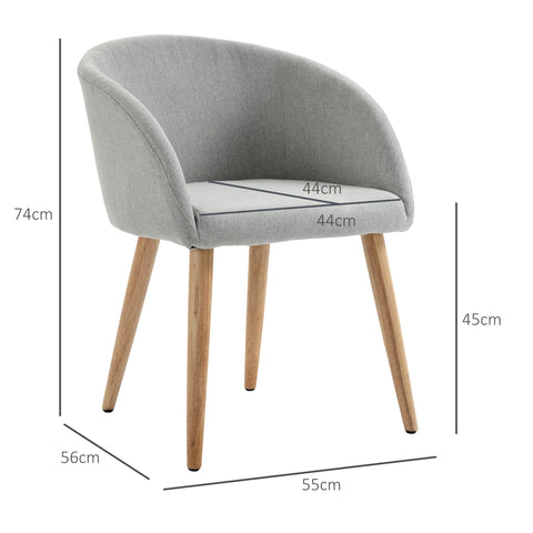 Rootz 2 Dining Room Chairs Set - Kitchen Chairs - Scandinavian Style - Ergonomic Comfort - 55cm x 56cm x 74cm