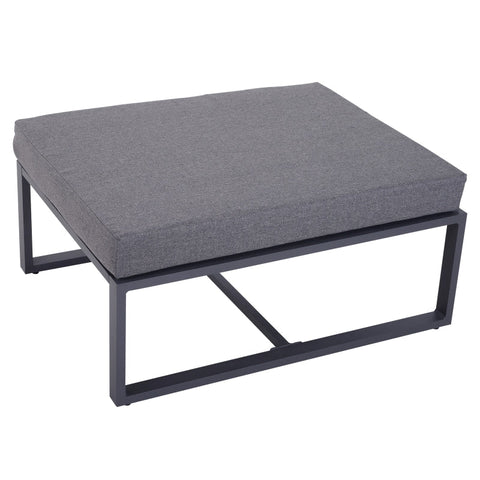 Rootz 6 Piece Patio Lounge Set - Outdoor Furniture - Sectional Sofa - Powder-Coated Aluminum - Thickly Padded Cushions - 65cm x 65cm x 63cm