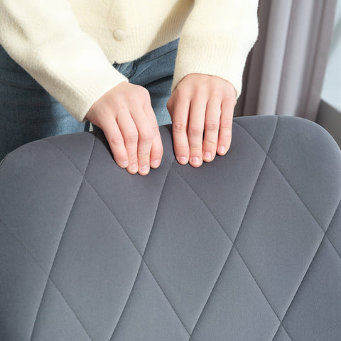 Rootz Retro Accent Chair - Lounge Chair - Dining Chair - Generous Upholstery - Grey - 58cm x 60.5cm x 79cm