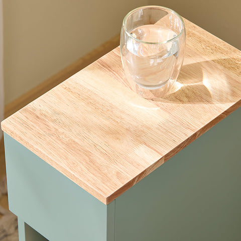 Rootz Night Console - Bedside Table - Nightstand - Sturdy MDF - 20x61x35cm