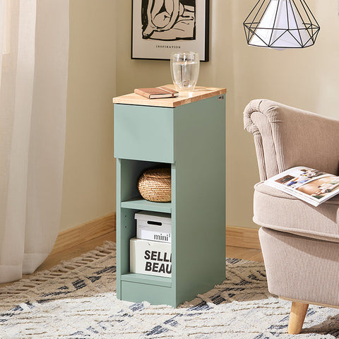 Rootz Night Console - Bedside Table - Nightstand - Sturdy MDF - 20x61x35cm