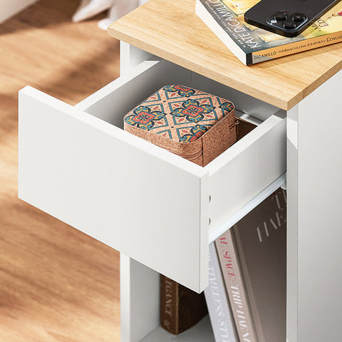 Rootz Nightstand - Bedside Table - Side Table - Stability & Storage - 25x60x40cm - Organize & Protect Floors