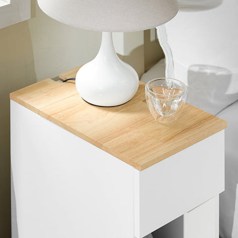 Rootz Nightstand - Bedside Table - Side Table - Stability & Storage - 25x60x40cm - Organize & Protect Floors