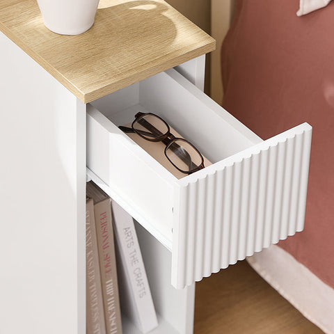 Rootz Slim Side Table - Narrow Console - Space-Saving Table - Visually Appealing - 20cm x 60cm x 35cm