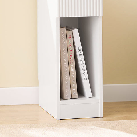 Rootz Slim Side Table - Narrow Console - Space-Saving Table - Visually Appealing - 20cm x 60cm x 35cm