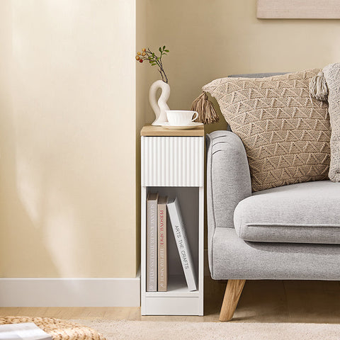 Rootz Slim Side Table - Narrow Console - Space-Saving Table - Visually Appealing - 20cm x 60cm x 35cm