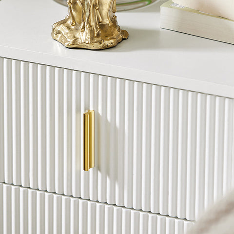 Rootz Bedside Table with 2 Drawers - Sofa Table - Side Table - Modern Design - Scratch-Resistant Floor Protectors - Easy Assembly - 40cm x 47cm x 40cm