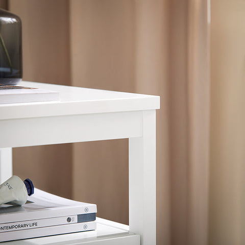 Rootz Bedside Table - Nightstand - Side Table - MDF Construction - Scratch-Resistant Floor Protectors - Ideal for Bedroom, Study, Reception - 35cm x 61cm x 40cm