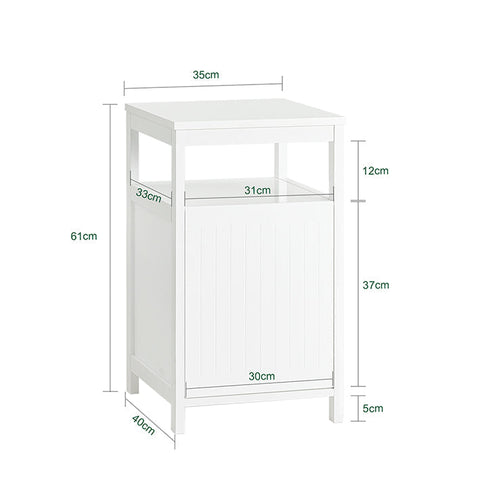 Rootz Bedside Table - Nightstand - Side Table - MDF Construction - Scratch-Resistant Floor Protectors - Ideal for Bedroom, Study, Reception - 35cm x 61cm x 40cm