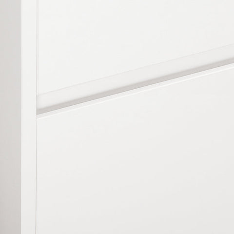 Rootz Mobile Office Cart - Side Table with Wheels - Printer Stand - Storage Drawers - Lockable Casters - Easy Assembly - White - 40cm x 54cm x 40cm