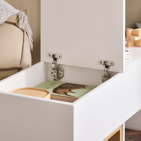 Rootz Mobile Filing Cabinet - Storage Unit - Organizer - Effortless Mobility - 30x61x70cm - PB/MDF - Drawer & Door, Natural Bookshelf