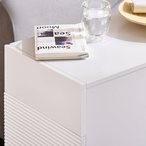 Rootz Wooden Storage Table - Desk Organizer - Office Cabinet - Sturdy MDF & Wood - 35x60x70cm