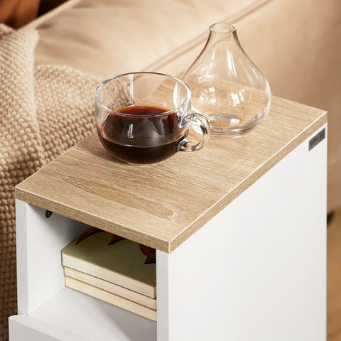 Rootz Bedside Table - Nightstand - Side Table - Compact Design - PB Material - 20x60x35cm