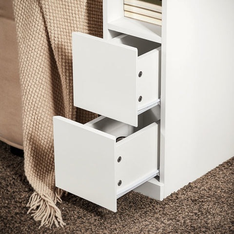 Rootz Bedside Table - Nightstand - Side Table - Compact Design - PB Material - 20x60x35cm